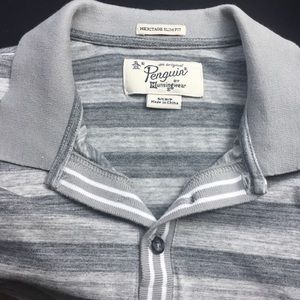 Penguin Heritage Slim Fit striped polo shirt